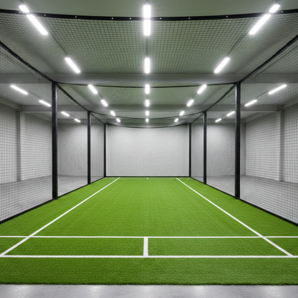 A view of the cricket turf from the side